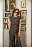 Aura Gold Tunic & Palazzo Pant Set