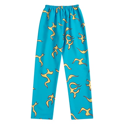 Flame Print Elastic Trousers - AfterAmour