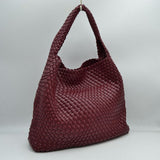 Woven Slouchy Shoulder Bag with Matching Zipper Pouch Set
