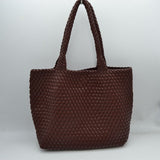 Woven Tote Bag with Matching Zipper Pouch