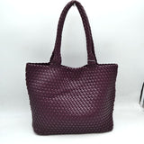 Woven Tote Bag with Matching Zipper Pouch