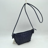 Woven Texture Small Crossbody Bag with Top Zipper and Cord Strap