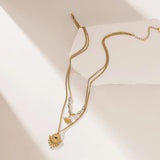 316L Stainless Steel Multi-Layer Vintage Eye Pendant Necklace For Women Girl New Trend Waterproof Chain Jewelry Gift