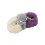 Faux Fur Triple Pom Pom Barrette
