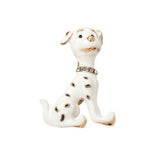 Gold Dipped Enamel Spotted Dog Pin Brooch