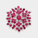 Bubble Stone Cluster Snowflake Pin Brooch