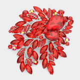 Floral Crystal Rhinestone Bouquet Brooch / Pendant
