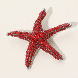 Stone Paved Starfish Pin Brooch