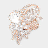 Women's Glass Crystal Bouquet Brooch Pendant