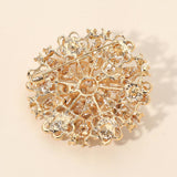 Vintage Floral Crystal Pin Brooch