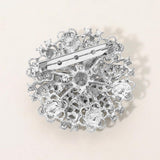 Vintage Floral Crystal Pin Brooch