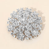 Vintage Floral Crystal Pin Brooch