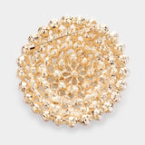 Pearl Cluster Round Pin Brooch