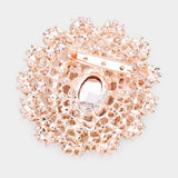 Oval Stone Centered Pin Brooch