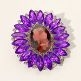 Marquise Crystal Statement Flower Pin Brooch