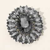 Marquise Crystal Statement Flower Pin Brooch
