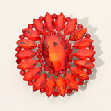 Marquise Crystal Statement Flower Pin Brooch