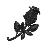 Multi Stone Embellished Metal Tulip Flower Pin Brooch