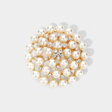 Rhinestone Pointed Pearl Pin Brooch / Pendant