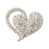 Stone Paved Heart Pin Brooch