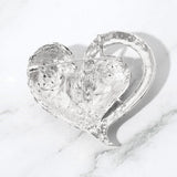 Stone Paved Heart Pin Brooch
