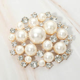 Pearl Cluster Pin Brooch