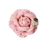 Enamel Flower Number Five Pointed Tweed Flower Pin Brooch Hair Clip