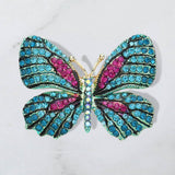 Rhinestone Pave Butterfly Pin Brooch