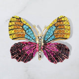 Rhinestone Pave Butterfly Pin Brooch