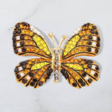 Rhinestone Pave Butterfly Pin Brooch