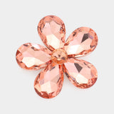Crystal Rhinestone Flower Brooch