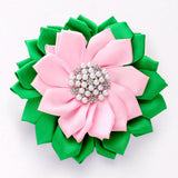 Pearl Pointed Flower Ribbon Brooch Hair Clip