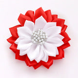 Pearl Pointed Flower Ribbon Brooch Hair Clip