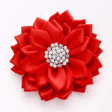 Pearl Pointed Flower Ribbon Brooch Hair Clip