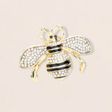 Crystal Paved Honey Bee Pin Brooch