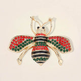 Pearl Crystal Embellished Tiny Pearl Wing Honey Bee brooch