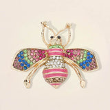 Pearl Crystal Embellished Tiny Pearl Wing Honey Bee brooch