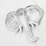 Rhinestone Pave Elephant Pin Brooch