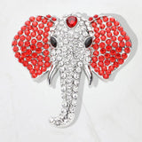Rhinestone Pave Elephant Pin Brooch