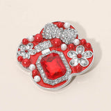 Floral Pearl Bow Embellished Pin Brooch