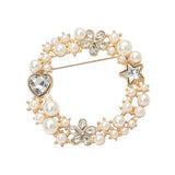 Rhinestone Star Flower Heart Cluster Wreath Pin Brooch