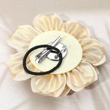 Metallic Fabric Flower Pin Brooch Hair Clip Hair Band Bracelet