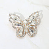 Stone Cluster Butterfly Pin Brooch