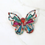 Stone Cluster Butterfly Pin Brooch