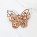 Stone Cluster Butterfly Pin Brooch