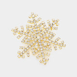 Crystal Snowflake Pin Brooch