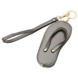 Faux Leather Flip-flop Mini Wristlet Bag Charm Coin Purse