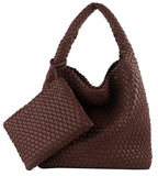 Commuter Hobo Bag Large Woven Purse 2 in 1