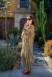 Bank Striped Tunic Caftan Set