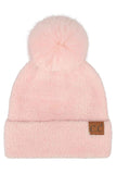C.C Plush Terry Chenille Pom Beanie Winter Hat